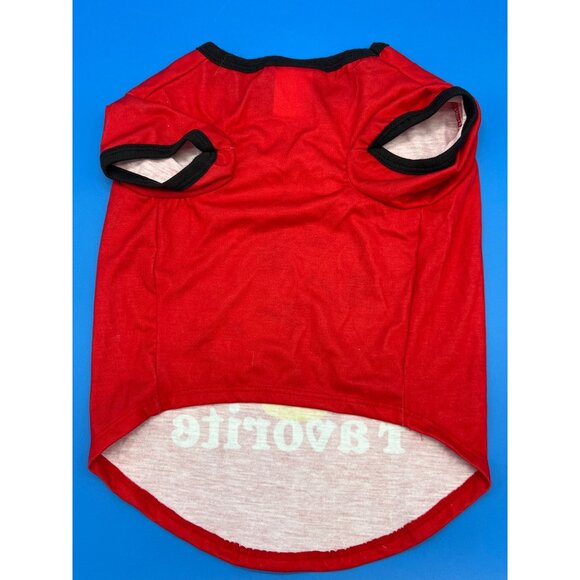 Disney Mickey Mouse Dog Shirt Santas Favorite Red L Polyester Made In Honduras - Picture 3 of 6